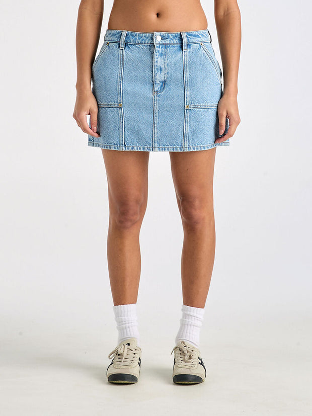 Worker Mini Skirt - Blue Heaven