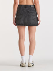 Relaxed Mini Skirt - Smoked Black