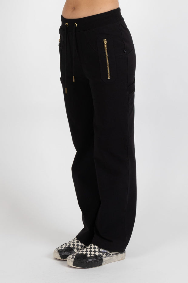 Escape Trackies Loose Leg - Black/Gold