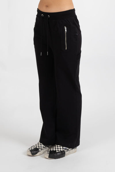 Escape Trackies Loose Leg - Black/Silver