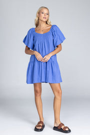 Love Me a Little Mini Dress - Juniper Blue