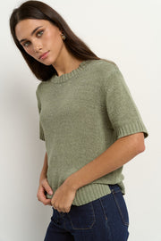 Loveable Tape Yarn Knit Tee - Sage