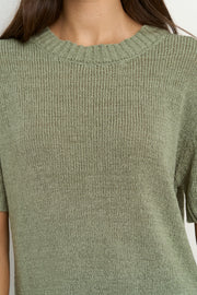 Loveable Tape Yarn Knit Tee - Sage