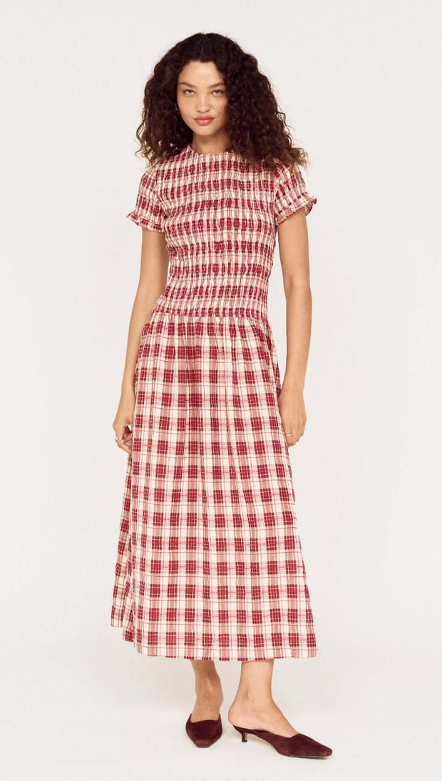 anouk midi dress Anouk Shirred Midi Dress