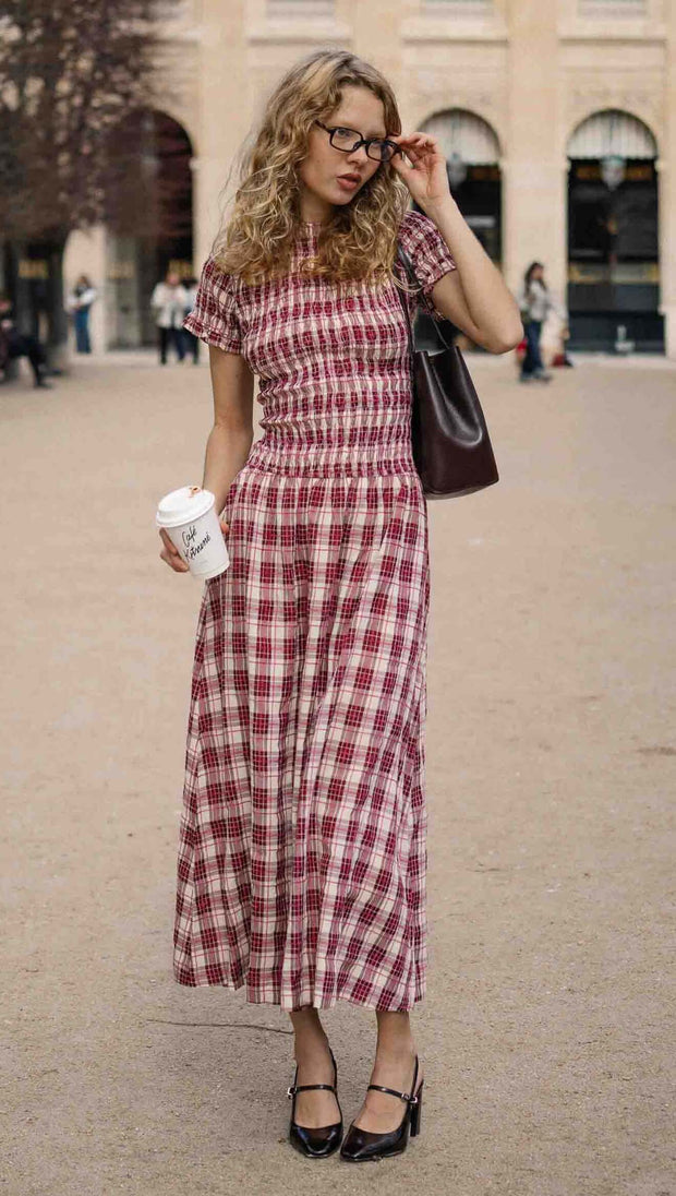 anouk midi dress Anouk Shirred Midi Dress