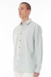 Oxford LS Shirt - Emerald/White