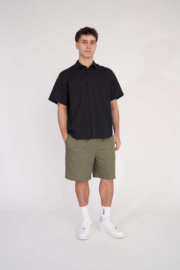 Lin-In S/S Shirt - Black