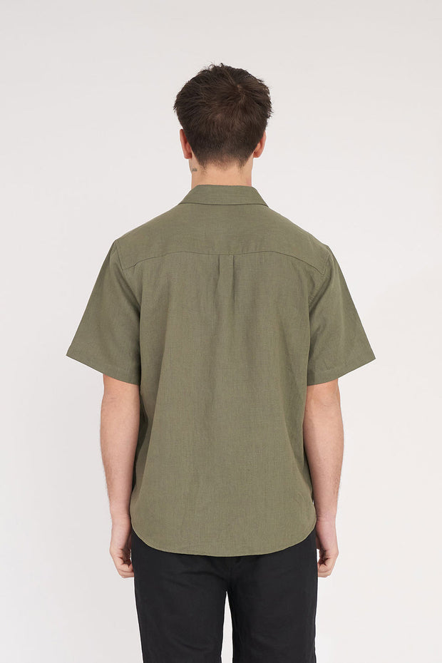 Lin-In S/S Shirt - Khaki