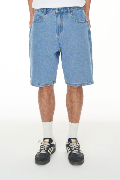 Denim Box Short - Mid Wash