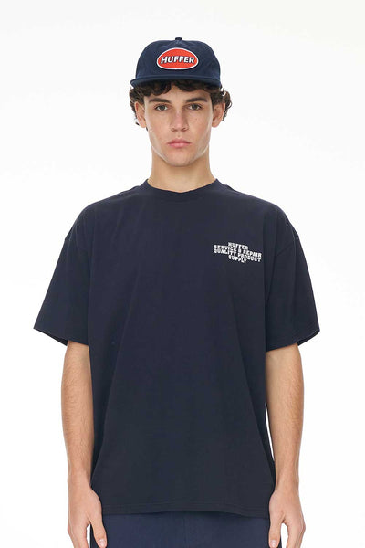 Block Tee 220/Service - Navy