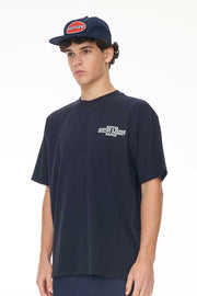 Block Tee 220/Service - Navy