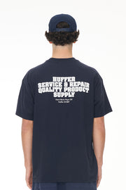 Block Tee 220/Service - Navy