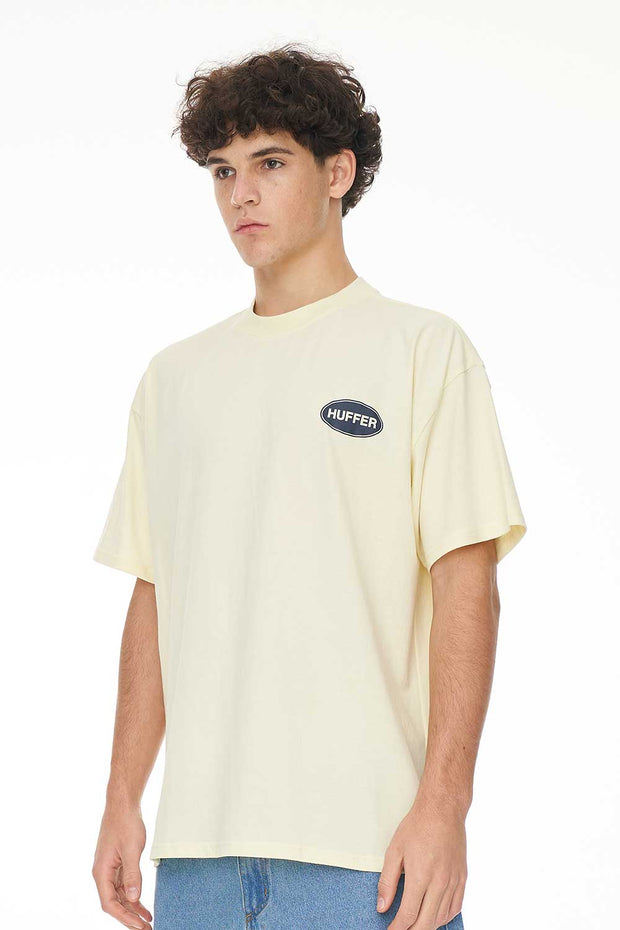 Block Tee 220/Say Less - Lemon