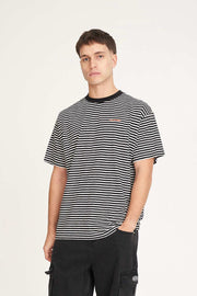 Stripe Block Tee - Black/Chalk