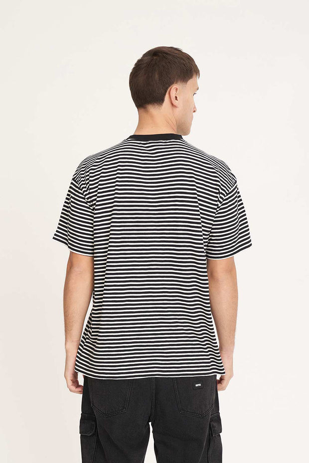Stripe Block Tee - Black/Chalk