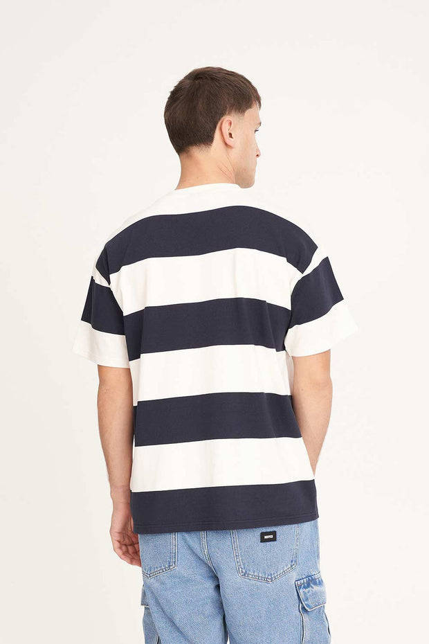 Game Day Stripe Tee - Navy/Chalk