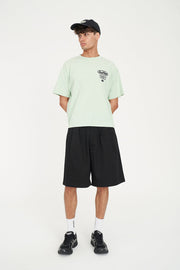 Block Crop Tee 220/Prime - Matcha
