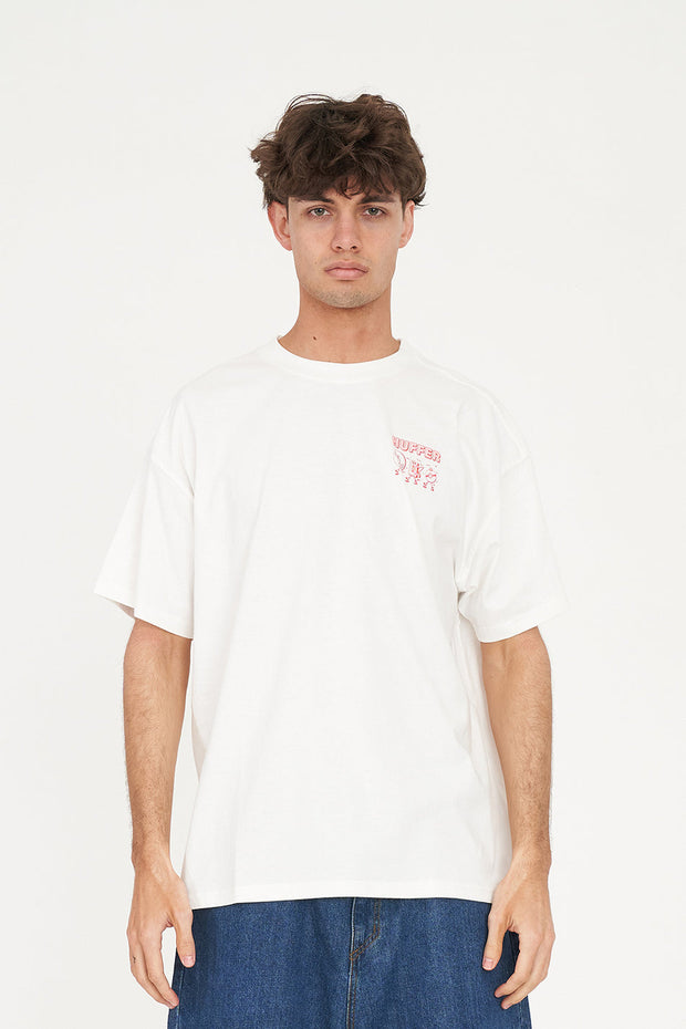 Block Tee 220/Old School - Chalk