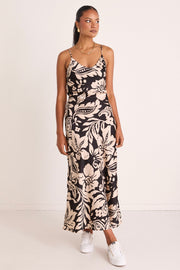 Moondance Slip Maxi Dress - Black Baroque