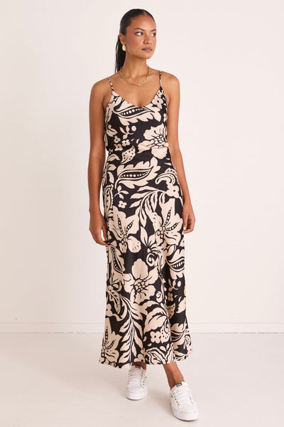 Moondance Slip Maxi Dress - Black Baroque