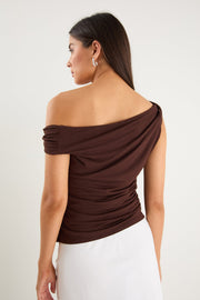 Nightlife Stretch Multi Fit Sleevelss Top - Chocolate