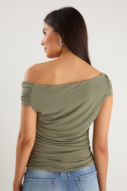 Nightlife Stretch Multi Fit Sleevelss Top - Khaki