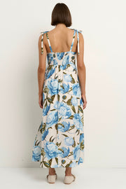 Nimbus Tie Strap Dress - Blue Vintage Floral