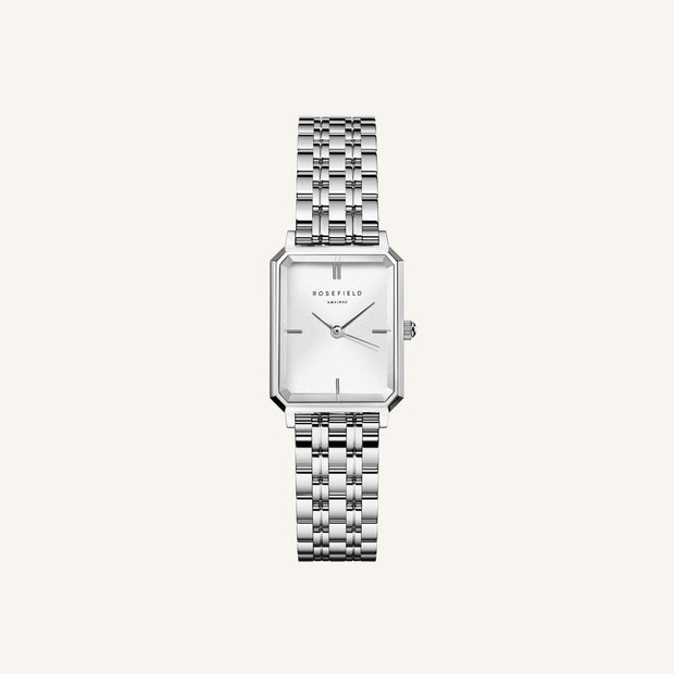 Octagon Watch - White Dial/Silver