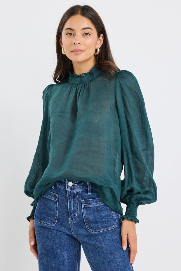 Poet Long Sleeve Top - Forest