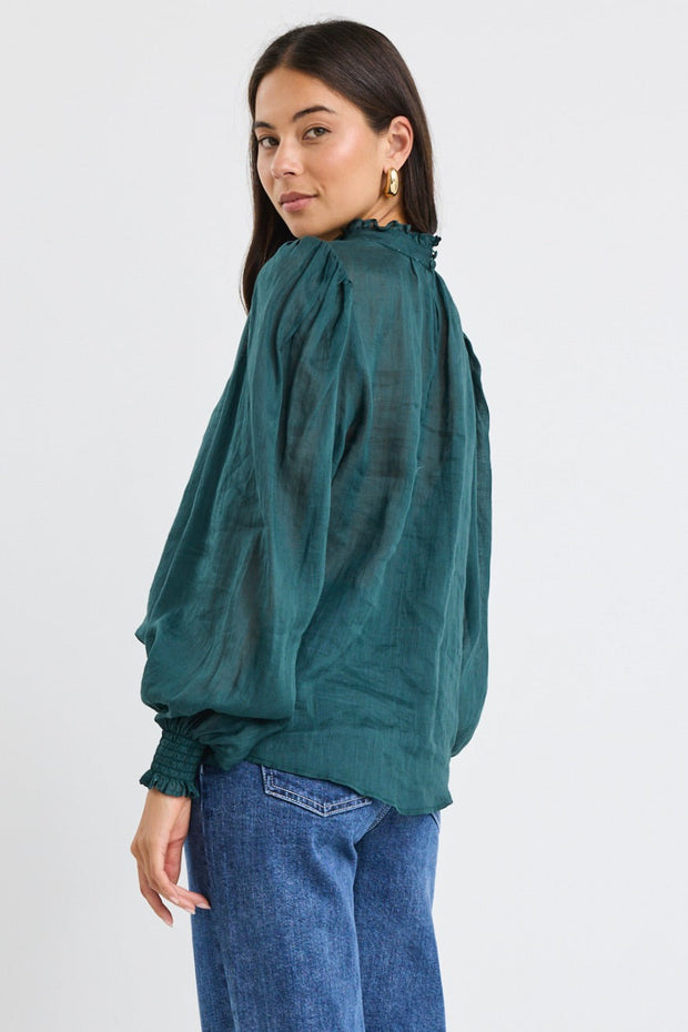 Poet Long Sleeve Top - Forest