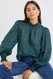 Poet Long Sleeve Top - Forest