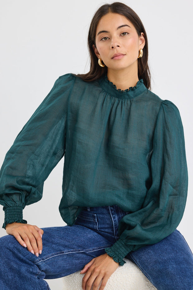 Poet Long Sleeve Top - Forest