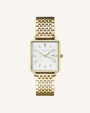 The Boxy Watch - White Dial/Gold