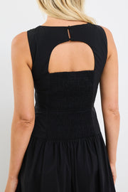 Results Structured Sleeveless Maxi Dress - Black