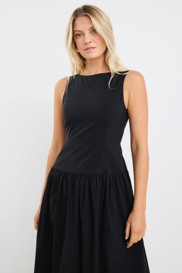 Results Structured Sleeveless Maxi Dress - Black