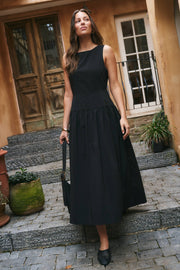 Results Structured Sleeveless Maxi Dress - Black