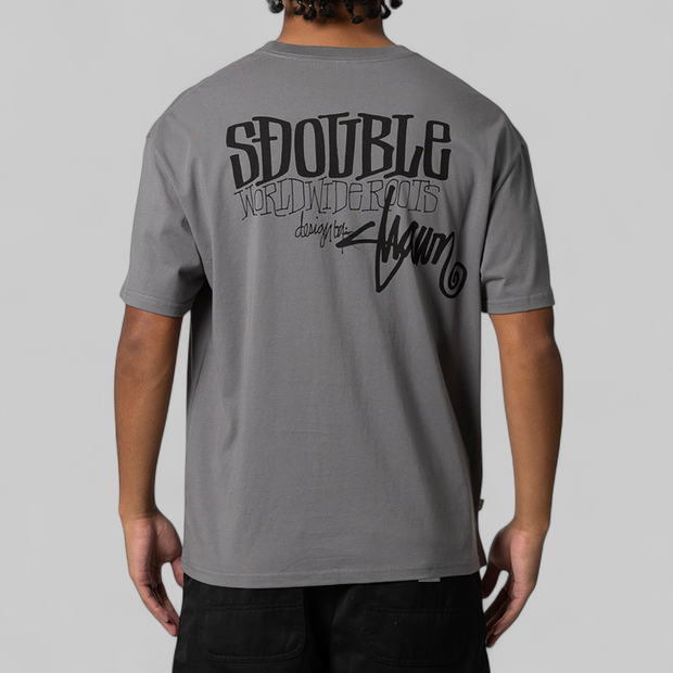 World Wide Roots Tee - Steel Grey