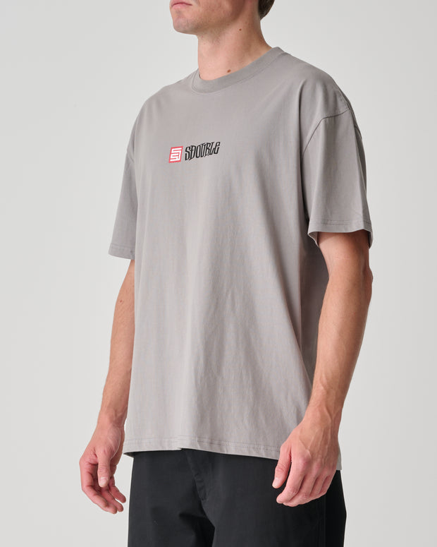 S Cube Mid Block Tee - Stone