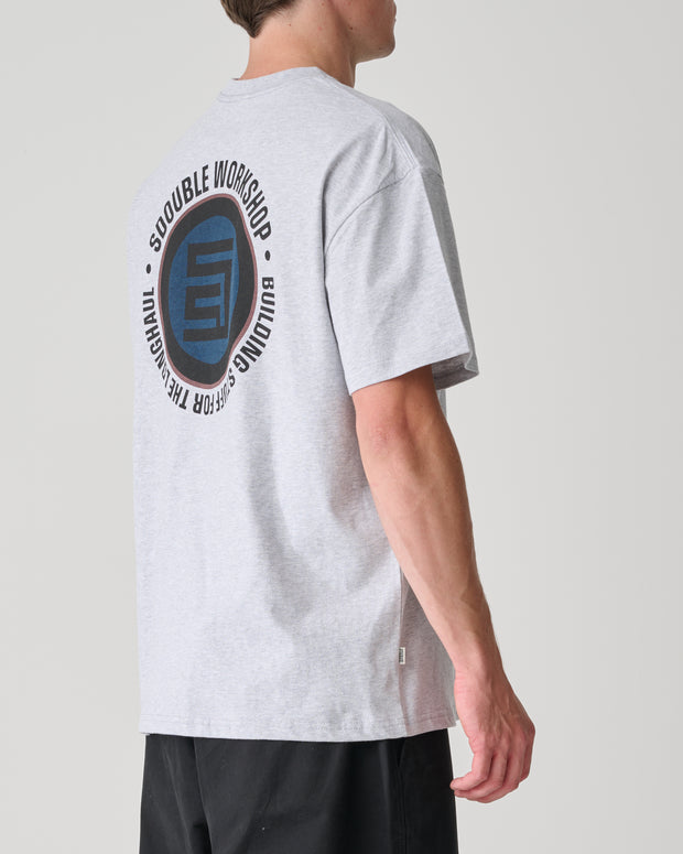Workshop Dot SS Tee - Ash Heather