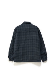 Plaid Zip Thru L/S Shirt - Indigo