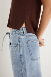 Salute Relaxed Sleeveless Knit Tank Top - Chocolate