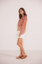 Amelia Long Sleeve Blouse - Peaflower