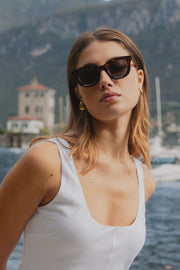 Chelsea Tort Chunky Round Sunglasses