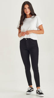 Slip Ankle Grazer Jeans - Black