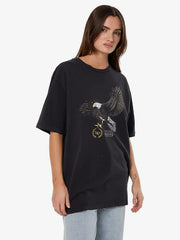 Speed Tour Oversized Tee - Washed Black