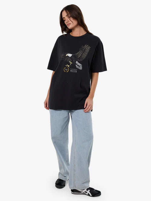 Speed Tour Oversized Tee - Washed Black