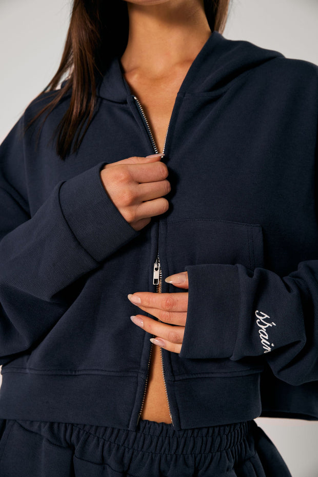 Cropped Hood - Navy
