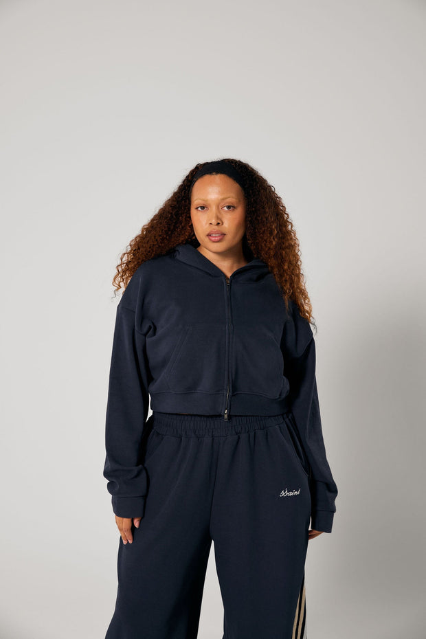 Cropped Hood - Navy