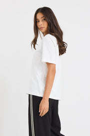 Street Crew Neck S/S Boxy Tee - Ivory