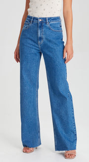 Suzie Wide Leg Jean - Sorrento Blue